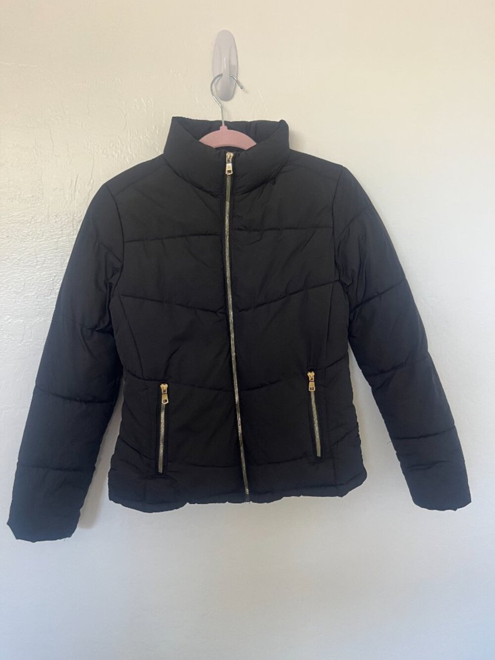 Cherokee Black Lightweight Quilted Puffer Jacket Size Small